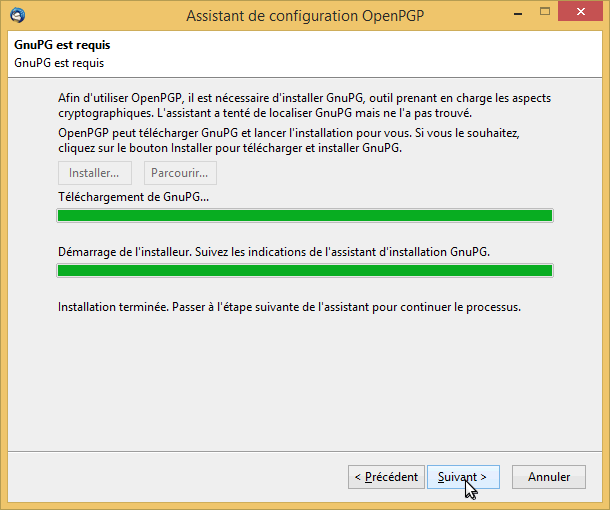 configuration d’OpenPGP