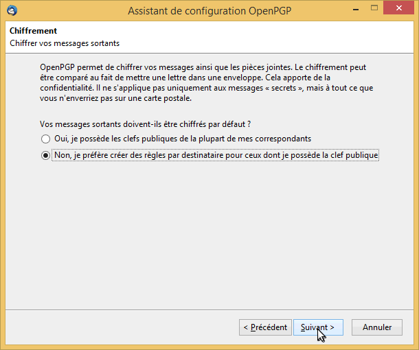 configuration d’OpenPGP