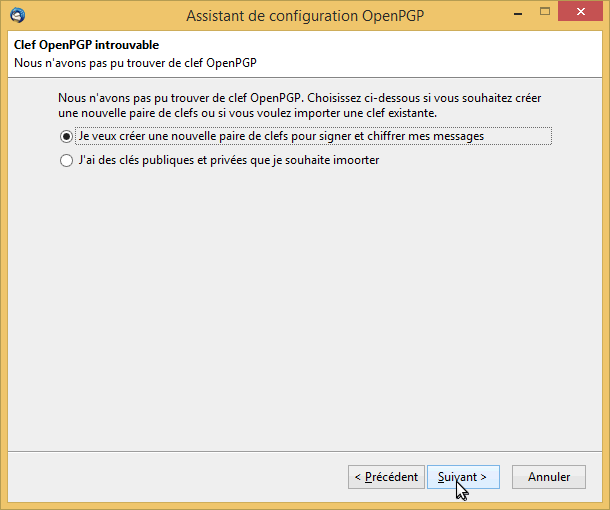 configuration d’OpenPGP