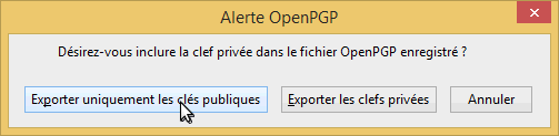 export clé publique