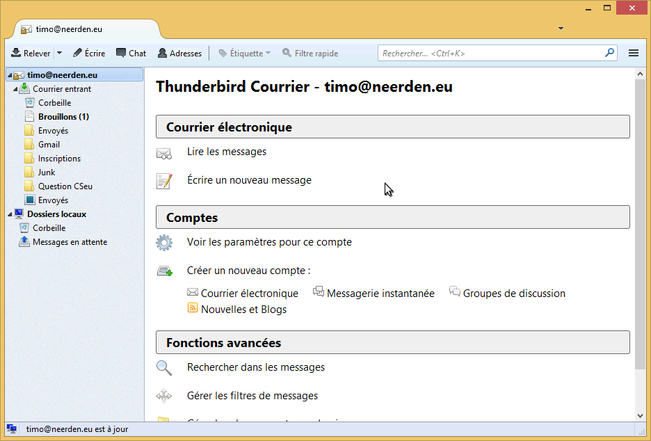 configuration de thunderbird