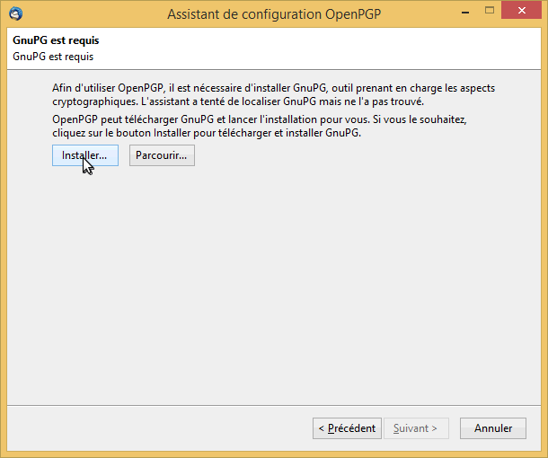 configuration d’OpenPGP